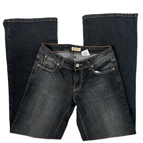 Paris Blues Denim - Paris Blues wide leg jeans jeans size 5 washed black denim mid rise